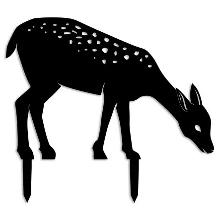 Puutarhakoristeet Opviq Gazelle 01, 64x72 cm, musta