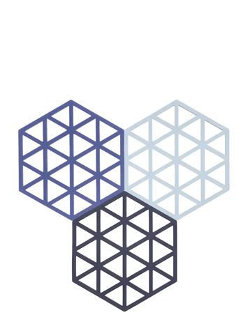 Zone Denmark Zone Denmark Bordskåner Triangles 3 Stk. - Multi/patterned - 16X14X2.5CM