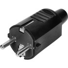 Suora pistoke 230v 16a maadoituksella Uni-schuko musta