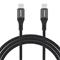 Dudao L3CC USB-C - USB-C 60W 2m Braided Cable - Black – kuva 3