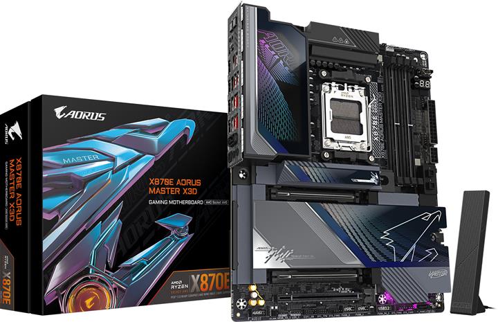 GIGABYTE X870E AORUS MASTER X3D Emolevy - AMD X870E - AMD AM5 socket - DDR5 RAM - ATX