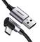 UGREEN Angled USB-C To USB-A Data Cable Black 1M – kuva 2