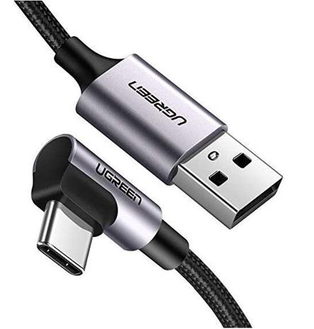 UGREEN Angled USB-C To USB-A Data Cable Black 1M – kuva 2/6