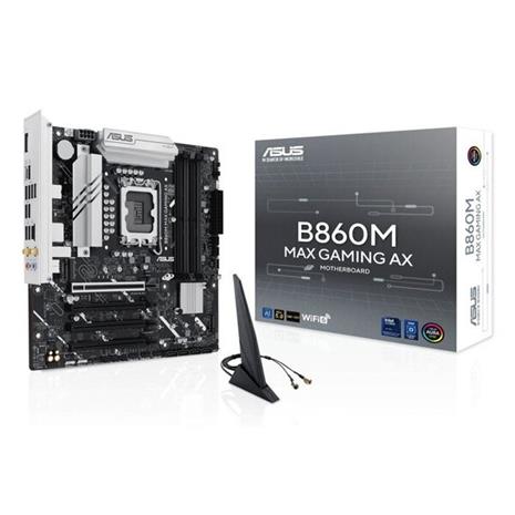 ASUS B860M MAX GAMING AX Emolevy - Intel B860 - Intel LGA1851 socket - DDR5 RAM - Micro-ATX