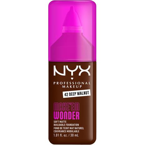 NYX PROFESSIONAL MAKEUP Make Em Wonder Foundation 42 Deep Walnut – kuva 4/8