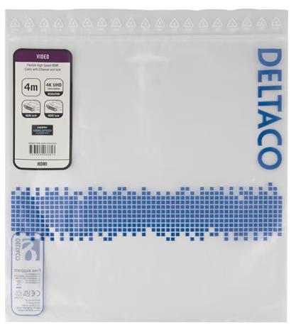 Deltaco HDMI cable with Ethernet - 4 m