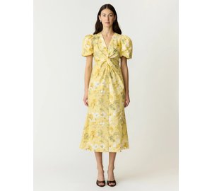YAS Yasstray Ss Midi Dress - Yellow - 42