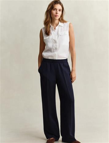 GANT Linen Blend Pull On Pants - Red - 44