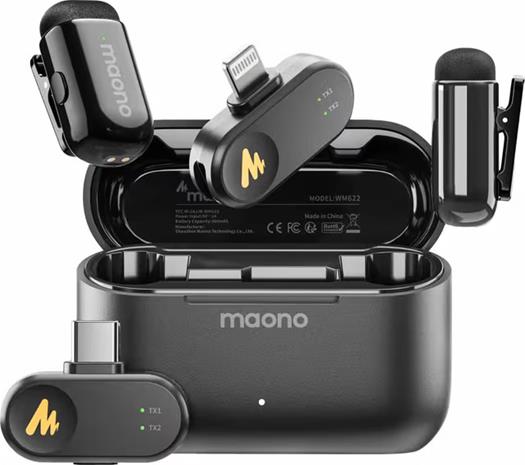 Maono WM622?PBC2 Wireless Lavalier Microphone – kuva 3/8