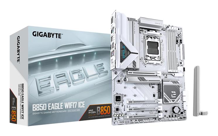 GIGABYTE B850 EAGLE WIFI7 ICE Emolevy - AMD B850 - Intel LGA1851 socket - DDR5 RAM - ATX