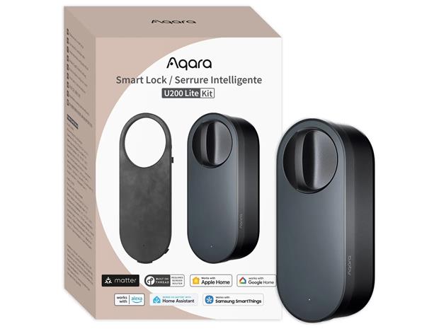 Aqara Smart Lock U200 Lite Kit -älylukko, musta (Homekit, Matter, Thread)