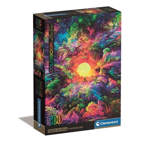 CLEMENTONI palapeli 500 Compact Psychedelic JungleSun 35530