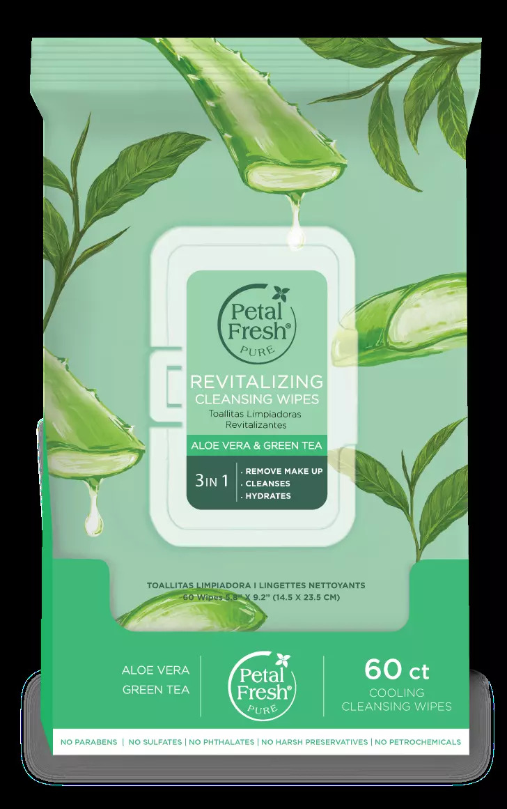 Petal Fresh - Pure Revitalizing Aloe Vera & Green Tea Cleansing Wipes