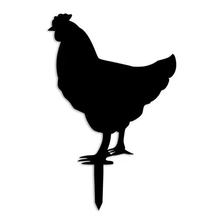 Puutarhakoristeet Opviq Chicken 01, 64x42 cm, musta