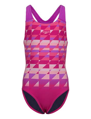 Speedo Print Splashback One Piece - Blue - 176