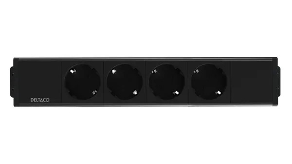 Deltaco Power Strip Under-Desk - 4 Outlets