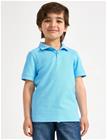 Lindex Short-Sleeved Polo Shirt - Blue - 122/128