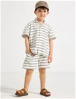 Lindex Set - Shirt And Shorts - Beige - 122/128