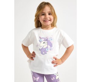 Lindex Cotton T-Shirt - White - 122/128