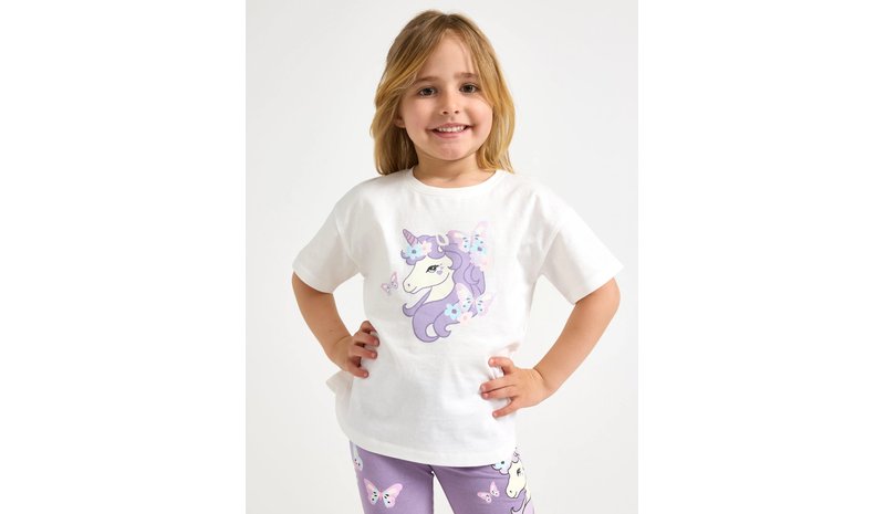 Lindex Cotton T-Shirt - White - 122/128