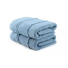100% Mikropuuvilla Kylpypyyhesetti (2 kpl) - Sininen, 75x150 cm, 450 gr/m², Konepestävä 40 C:ssa
