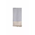 Harmaa Fouta Rantapyyhe 90x180 cm - 90% Puuvillaa, 10% Polyesteriä, Konepestävä 30 C, 310 g/m²
