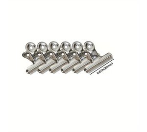 Elintarvikepussin sulkuklipsit, 6 kpl., 22 mm