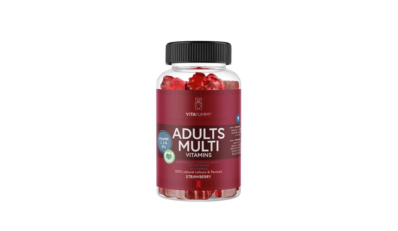 Multivitamin Vuxen Jordgubb 60 Gummies – kuva 1/6