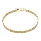 Lykken Trend kullattu mesh-teräskaulaketju 35+5cm
