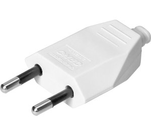 Valkoinen litteä pistoke 2.5a 250v
