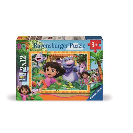 Ravensburger Seikkailija Dora Palapelit 2x12 Palaa