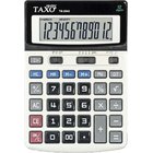 12-asentoinen laskin Taxo Tg-3342, hopea, 210x120 mm