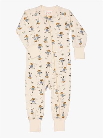 Geggamoja Pyjama Peppi Pitkätossu, Beige, 74-80