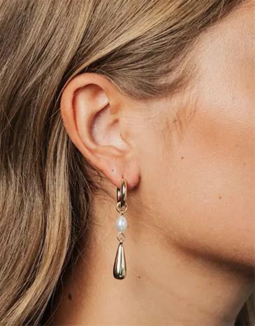 BOW19 - Kulta - Pearl Drop Earring