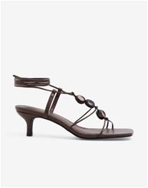 Nelly - Ruskea - Pearled Strap Heel
