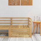 vidaXL Ulkona kulmasohva Tiheä akasiapuu valkoinen 83 x 83 x 73 cm