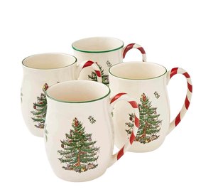 Spode - Christmas Tree Muki Peppermint 40 cl 4 kpl