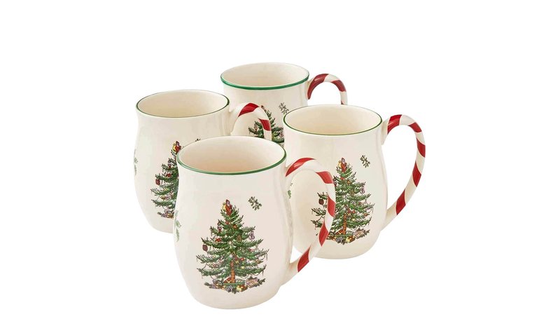 Spode - Christmas Tree Muki Peppermint 40 cl 4 kpl