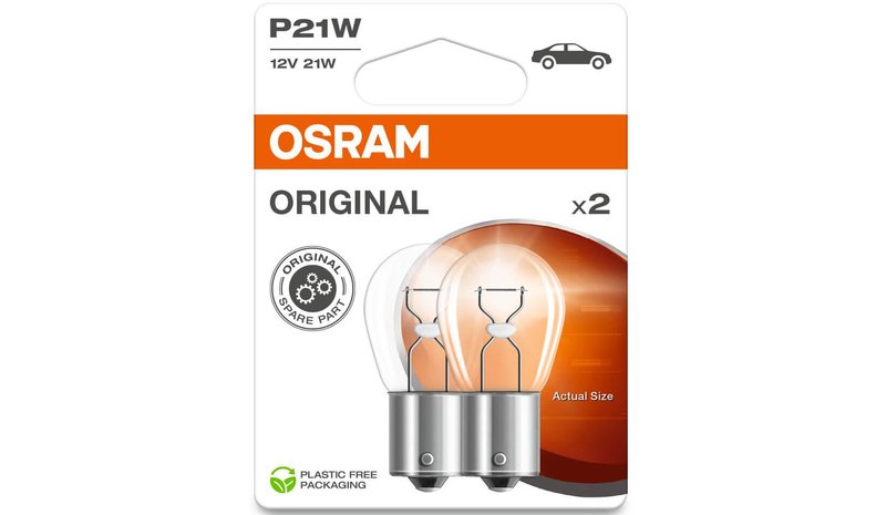 Polttimopari, P21W, 12 V, Osram