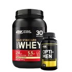 100 % Whey Gold Standard heraproteiini 700 g + Opti-Men, 180 tablettia