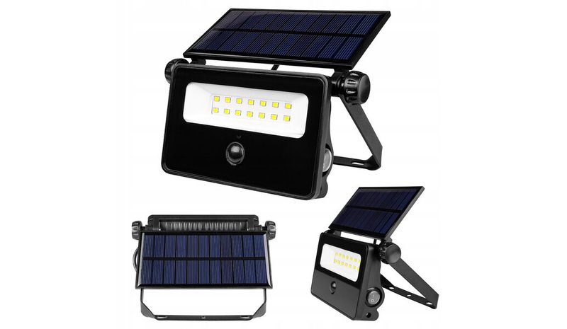 Solar Led kohdevalo liiketunnistimella, 10w, Ip54