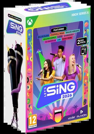 Let's Sing 2026, Xbox Series X -peli + 2 mikrofonia