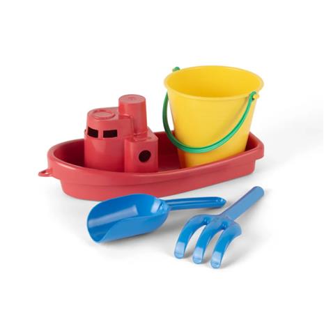 Dantoy - Classic Recycled red boat set in net (1432)