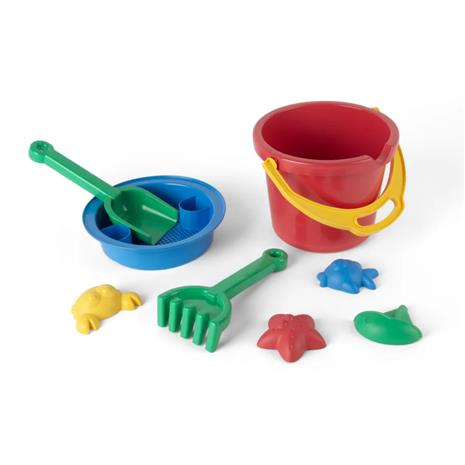 Dantoy - Classic Recycled red bucket set in net (1434)