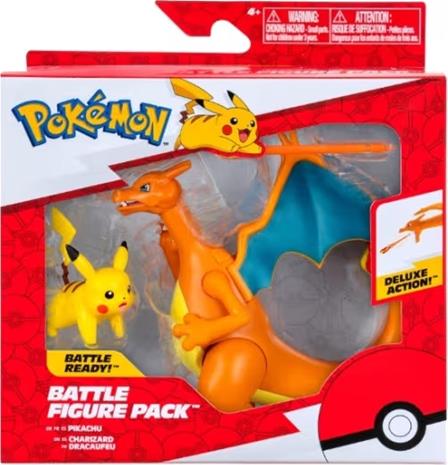 Charizard ja Pikachu -figuurit, 2 kpl Pokä©moneja