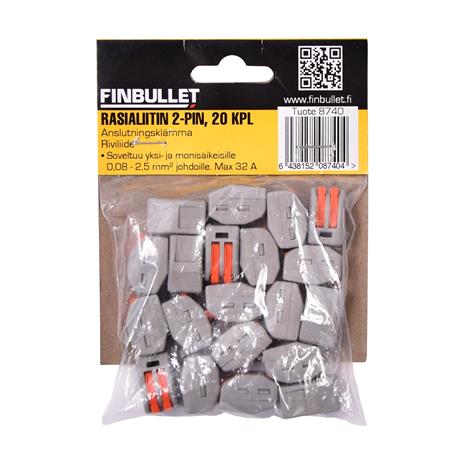 Rasialiitin 2- pin 20 kpl sarja