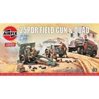 Pienoismalli: Airfix: 25PDR Field Gun & Quad (1:76) MINIT