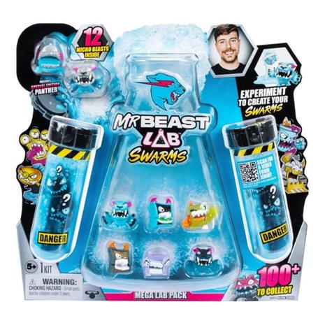 MrBeast Lab Swarms Mega Lab - 12 hahmoa, lajitelma