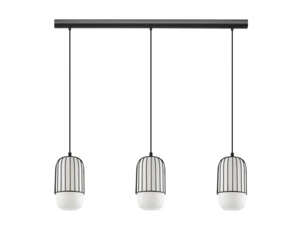 EGLO MULEGES LANGBORD 3XE27 SORT/OPALHVID