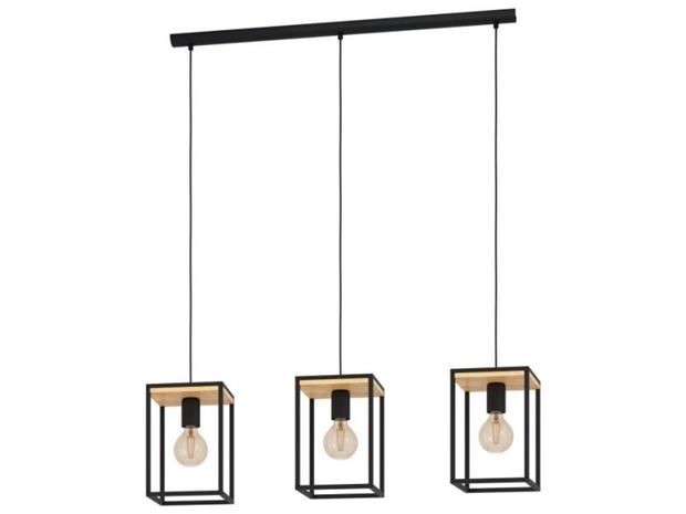 EGLO LIBERTAD PENDANT E27 BLACK/WOOD